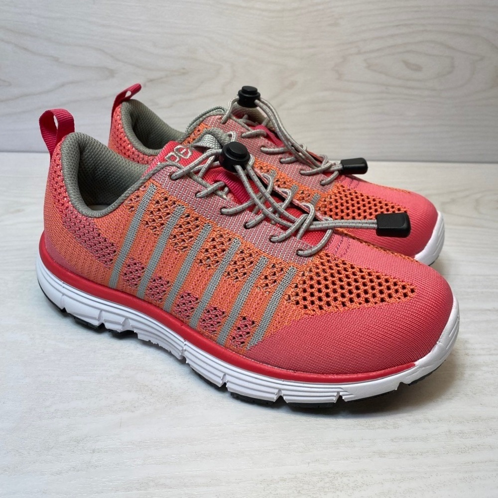 Apex Womens 5.5 X-Wide A7200 Sneakers Knit Walking Shoes Pink Orthopedic Mesh